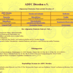 Screendump ADFC Website 1997